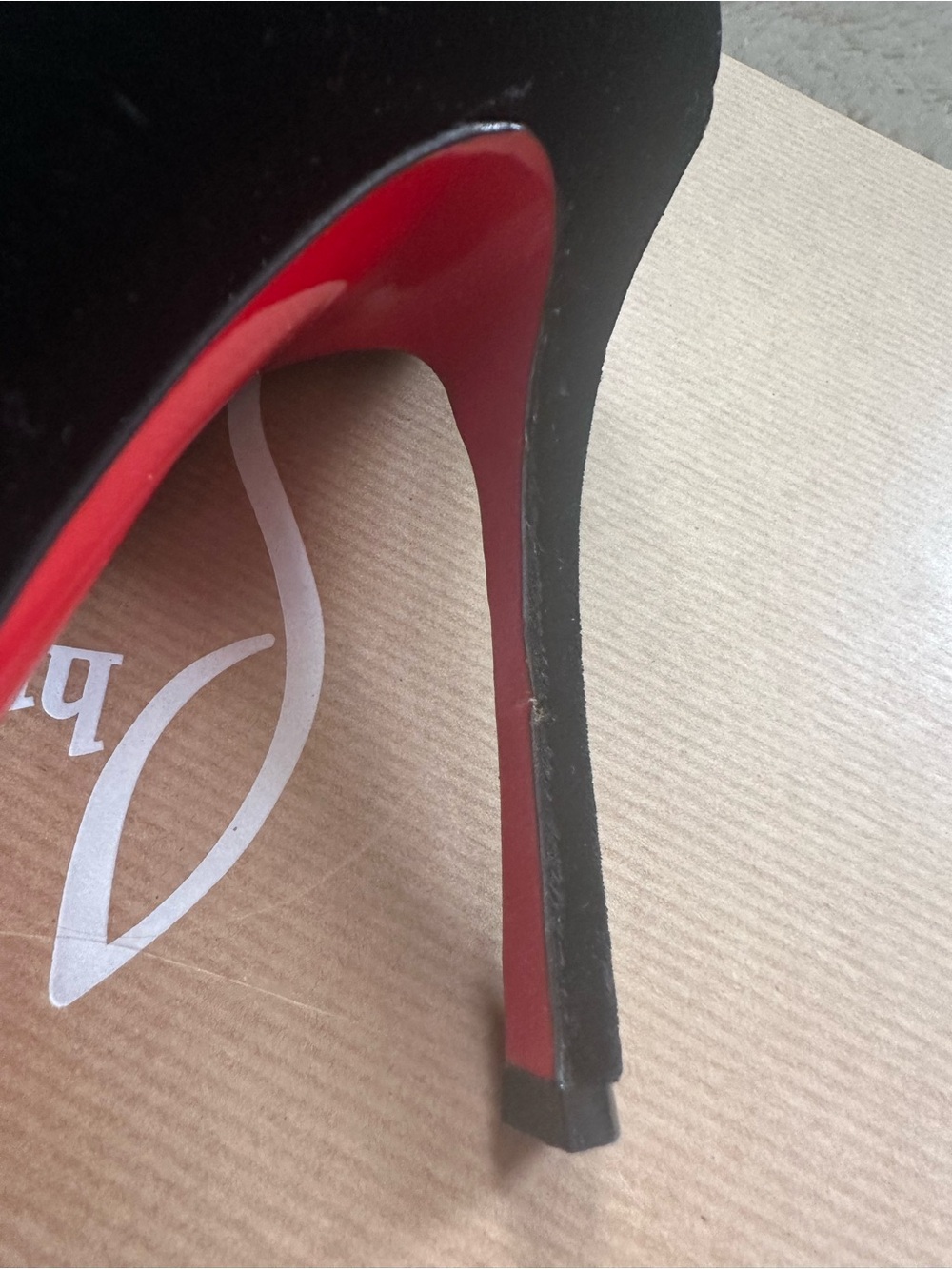 Christian Louboutin Black Velvet Mary Jane Pumps with Crystal Flower - Picture 8 of 11